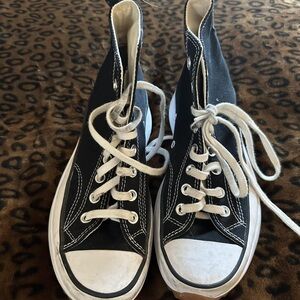 Black and White High-Top Sneakers